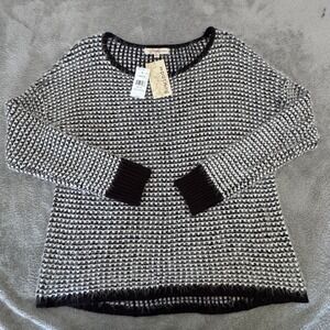 NWT Women's Sweater Rewind‎ Brand (Kohl's) Size XL Black / White